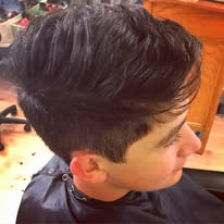 Men's tapered cut with volume on top